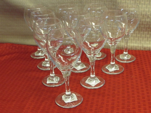 TEN NEW LIBBY WINE GLASSES GO AHEAD, THROW A PARTY!