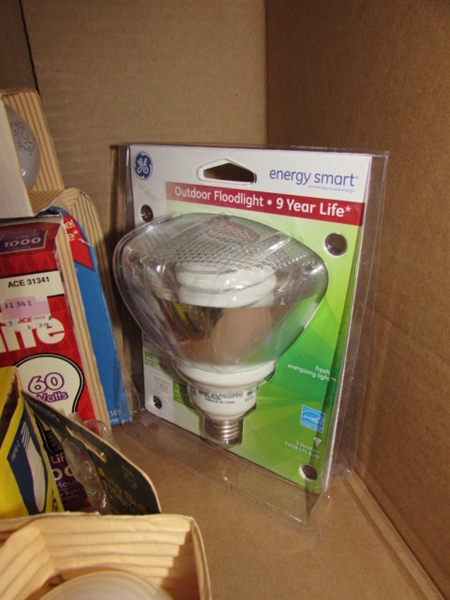 LIFETIME SUPPLY OF LIGHT BULBS, MANY DIFFERENT TYPES
