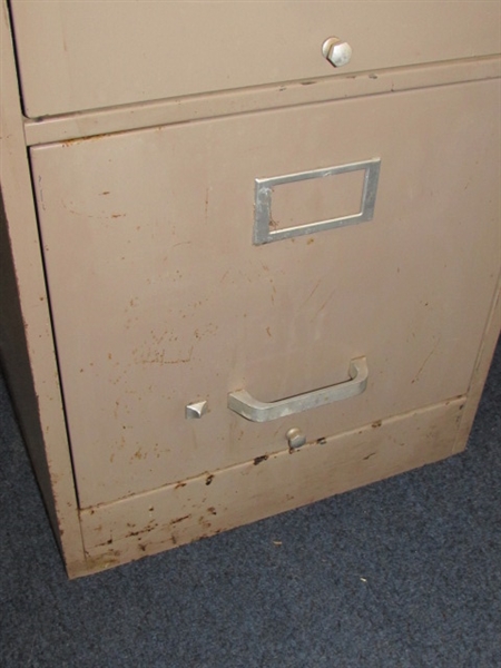 STURDY FOUR DRAWER METAL FILE CABINET