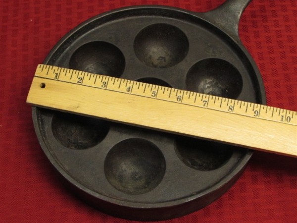 CAST IRON GRISWOLD #962-MAKE YOUR OWN SWEDISH EBELSKIVERS AT HOME!