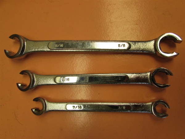 OPEN END, BOX END & FLEX HEAD SOCKET WRENCHES -- 16 TOTAL, INCLUDES US MADE