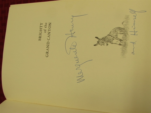 VINTAGE 1953 SIGNED COPY BRIGHTY OF THE GRAND CANYON BY MARGUERITE HENRY. ADORABLE!