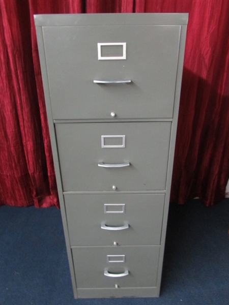 LEGAL SIZE FOUR DRAWER METAL FILE CABINET