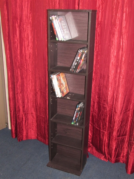 DVD TOWER WITH 16 DVD'S