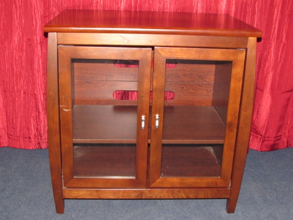 ATTRACTIVE CABINET WITH GLASS DOORS
