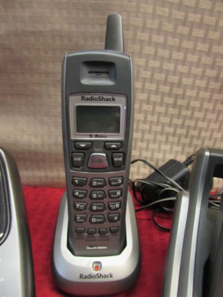 LAND LINES JUST IN CASE!  TWO CORDLESS SETS & ONE W/CORD & DIGITAL ANSWERING SYSTEM