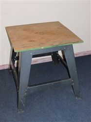 STURDY STEEL WORK STAND WITH PLYWOOD TOP - NICE MOUNT FOR POWER TOOLS