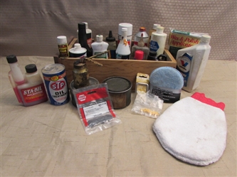 KEEP YOUR CAR RUNNING SMOOTH WITH THESE AUTOMOTIVE SUPPLIES PLUS SOME CLEANING SUPPLIES TOO