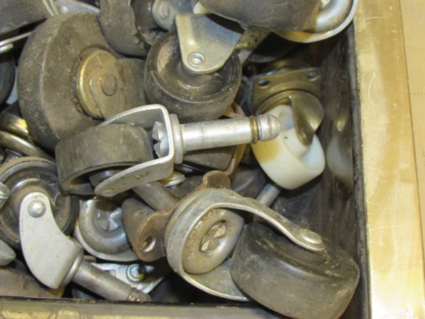 A DRAWER FULL OF DOZENS OF CASTERS!