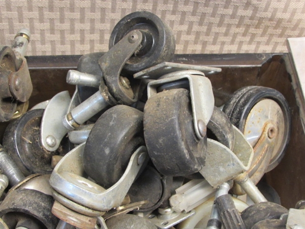 A DRAWER FULL OF DOZENS OF CASTERS!