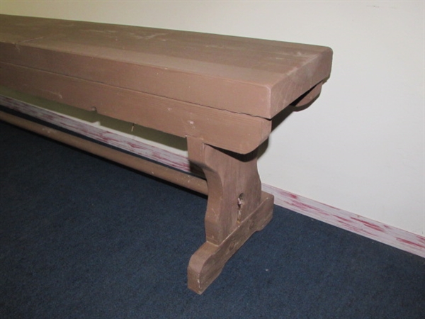 FABULOUS WOODEN BENCH OVER 8' LONG!!!!