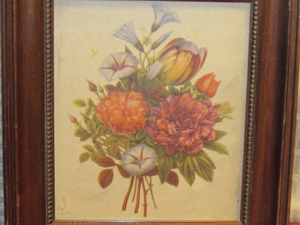 PAIR OF BEAUTIFULLY FRAMED VICTORIAN FLORAL PRINTS