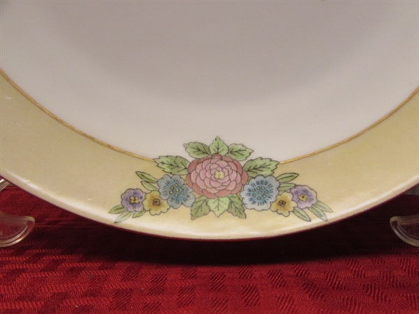 ANTIQUE BAVARIAN CHINA PLATTER BY J & C - PRETTY FLORAL PATTERN