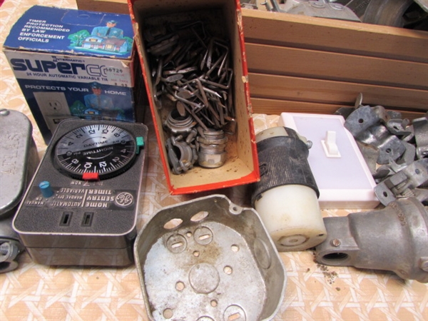 HUGE SELECTION OF METAL ELECTRICAL BOXES, FASTENERS, & SUPPLIES