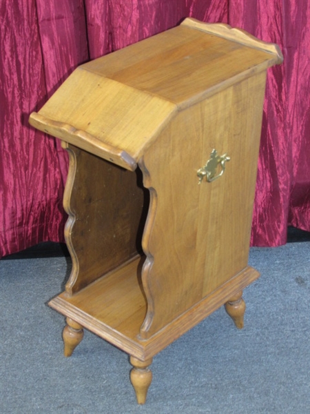 CUTE LITTLE SIDE TABLE WITH LOTS OF PERSONALITY-GREAT FOR SMALL SPACES!
