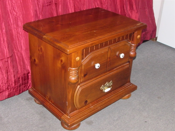 HANDSOME TWO DRAWER BEDSIDE TABLE #2
