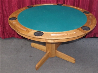 POKER TABLE! FLIP THE TOP & ITS A DINING TABLE!