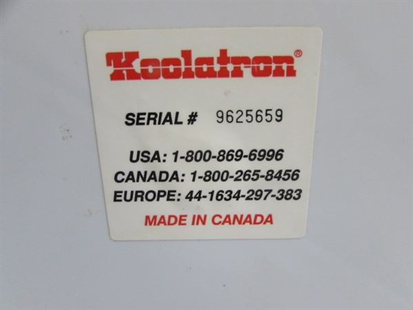 KOOLATRON THERMOELECTRIC COOLER PLUGS INTO THE WALL OR YOUR VEHICLE