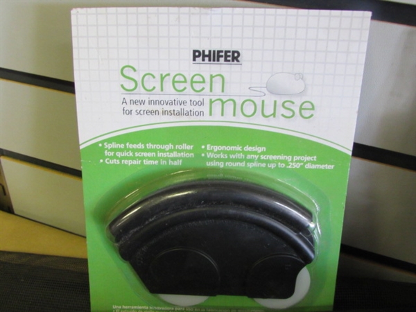 KEEP THE BUGS OUT REPAIR THOSE SCREENS!  SCREEN, SCREEN INSTALLATION MOUSE, ROLLERS & MORE