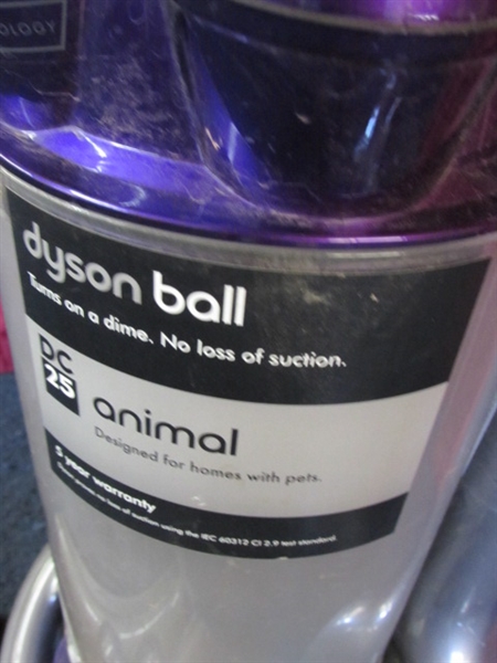 WORKS GREAT DYSON ALL SURFACE PURPLE BALL VACUUM DC25 ANIMAL