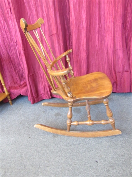 CLOSE TO MATCHING MAPLE ROCKING CHAIR