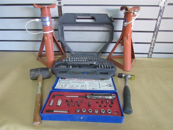 TOOL SETS, JACK STANDS & SOFT HAMMERS