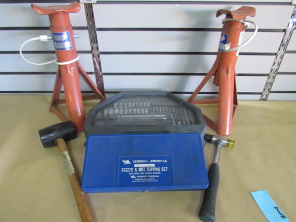 TOOL SETS, JACK STANDS & SOFT HAMMERS