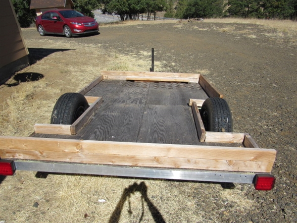 ALUMINUM CHANNEL WELDED FRAME TRAILER WITH CHROME WHEELS