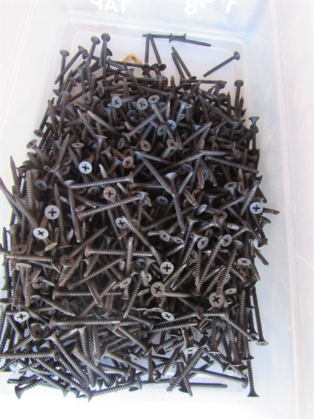 PLASTIC BOXES WITH LOADS OF NAILS & SCREWS