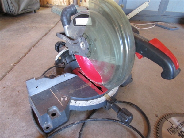 CRAFTSMAN ELECTRIC CUT OFF SAW WITH EXTRA BLADES