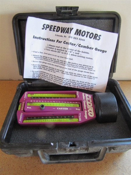 CASTER/CAMBER GAUGE WITH STORAGE CASE