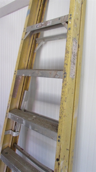 FIVE STAR RATED, EXTRA HEAVY DUTY WERNER 8 FOOT STEP LADDER - YELLOW