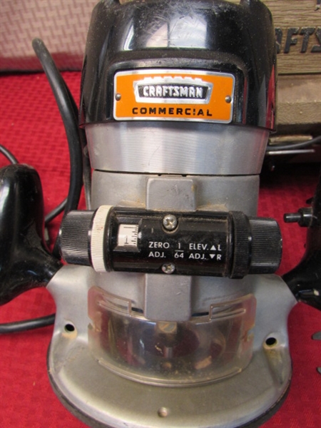 CRAFTSMAN COMMERCIAL ROUTER & 20 BITS