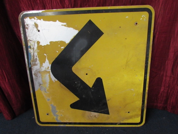 WHICH WAY ARE YOU GOING? YOU CAN FIGURE IT OUT WITH THIS METAL ROAD SIGN