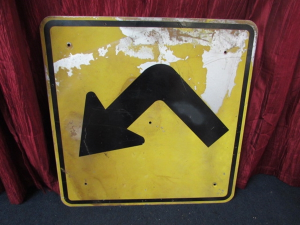 WHICH WAY ARE YOU GOING? YOU CAN FIGURE IT OUT WITH THIS METAL ROAD SIGN