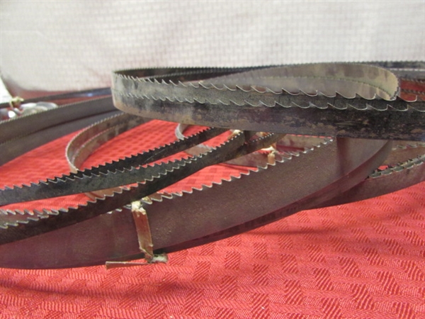 FIFTEEN ASSORTED BAND SAW BLADES