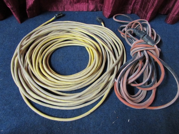 TWO SHOP EXTENSION CORDS