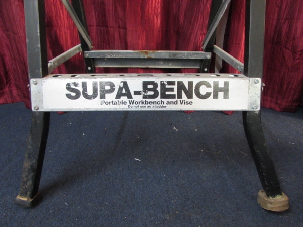 SUPA-BENCH PORTABLE WORK CENTER & VISE WITH CLAMPS
