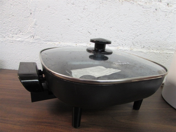 ELECTRIC FRYING PAN WITH LID & LID OPENER