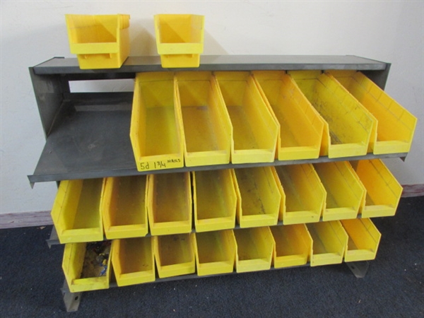 STORAGE RACK WITH 24 REMOVABLE BINS