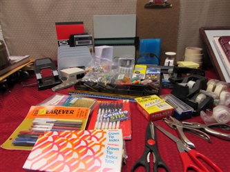YOU CANT HAVE TOO MANY OFFICE SUPPLIES - PAPER CLIPS, TAPE, STAPLERS & STAPLES, POST-ITS, PENS & MUCH MORE