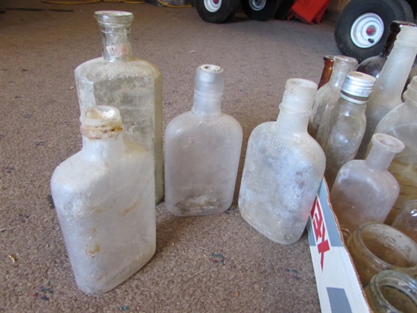 COLLECTION OF OLD BOTTLES DUG UP IN YREKA