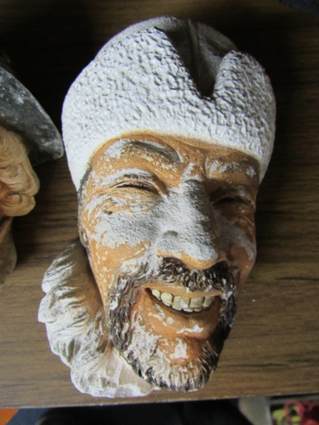 BOSSONS OF ENGLAND VINTAGE CHALKWARE HEADS