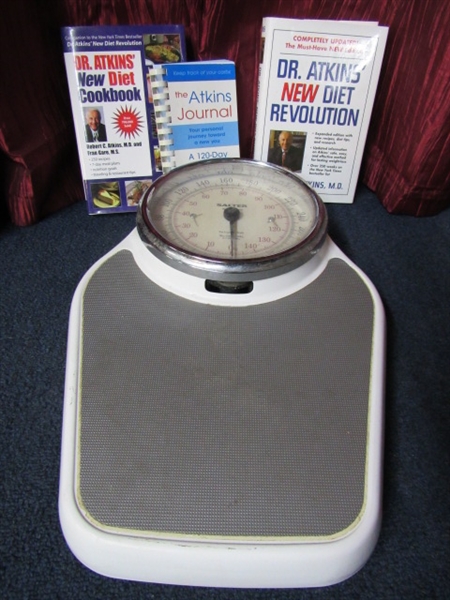START THE NEW YEAR RIGHT WITH A WEIGHT SCALE & DR. ATKIN'S DIET BOOKS