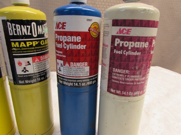 LOT OF PORTABLE PROPANE TORCHES