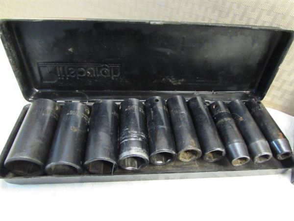 LOT OF SOCKET SETS AND WRENCH INSERTS