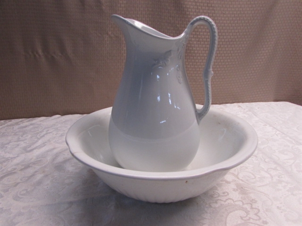 VINTAGE PITCHER AND BOWL