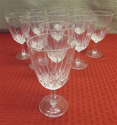 BEAUTIFUL SET OF 10 CRISTAL DARQUES ICED TEA GLASSES