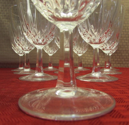 BEAUTIFUL SET OF 10 CRISTAL D'ARQUES ICED TEA GLASSES