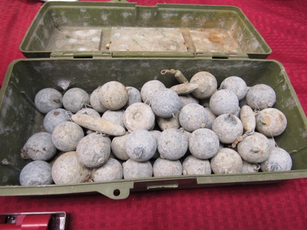 LOTS OF OLD LEAD WEIGHTS, LOOSE SHOT